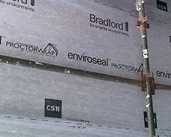 CSR Bradford ProctorWrap breather wrap installed.