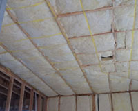 Ceiling insulation strung in.