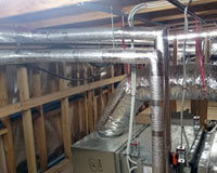 Sekisui Thermobreak thermal tube installed to condenser pipes in Community Hub roof space.